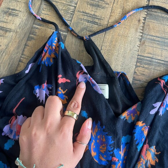 Anthropologie Moulinette Soeurs Sz L Willa Tie-Waist Jumpsuit‎ Women Boho Floral - Picture 13 of 16